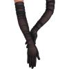 image:imageAvidlove Womens Long Sheer Gloves Tulle Mesh Gloves 1920s Wedding Opera Tea Party Dance GloveWhite and Black
