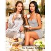 image:imageAvidlove Womens Nightgown Sexy Lace Sleepwear V Neck Full Slip Chemise Lingerie Cotton Night Gowns Babydoll Sleepshirt1 Light Grey