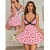 image:imageAvidlove Womens Nightgown Sexy Lingerie Sleepwear Lace Chemise Modal Babydoll Slip NightiesPink Heart