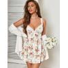 image:imageAvidlove Womens Nightgown Sexy Lingerie Sleepwear Lace Chemise Modal Babydoll Slip NightiesWhite Floral