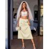 image:imageAvidlove Womens Satin Half Slip 36 Lace Long Underskirt SXXLBeige