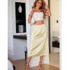 image:imageAvidlove Womens Satin Half Slip 36 Lace Long Underskirt SXXLBeige