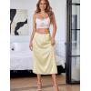 image:imageAvidlove Womens Satin Half Slip 36 Lace Long Underskirt SXXLBeige