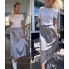 image:imageAvidlove Womens Satin Half Slip 36 Lace Long Underskirt SXXLLight Gray