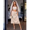 image:imageAvidlove Womens Satin Half Slip 36 Lace Long Underskirt SXXLLight Khaki