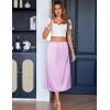 image:imageAvidlove Womens Satin Half Slip 36 Lace Long Underskirt SXXLLight Purple