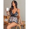image:imageAvidlove Womens Sweetness Cami Set Lace Camisole Lingerie Nightwear Sexy Pajamas Lounge SetsBlack  Leopard