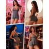 image:imageAvidlove Womens Sweetness Cami Set Lace Camisole Lingerie Nightwear Sexy Pajamas Lounge SetsGrey