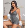 image:imageAvidlove Womens Sweetness Cami Set Lace Camisole Lingerie Nightwear Sexy Pajamas Lounge SetsGrey