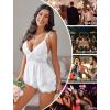 image:imageAvidlove Womens Sweetness Cami Set Lace Camisole Lingerie Nightwear Sexy Pajamas Lounge SetsWhite