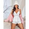 image:imageAvidlove Womens Sweetness Cami Set Lace Camisole Lingerie Nightwear Sexy Pajamas Lounge SetsWhite