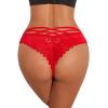image:imageAvidlove Womens Underwear Lace Cheeky Panties Criss Cross Back Bikini Thongs Sexy UndiesBlackRedWhiteDark Green