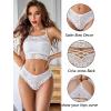 image:imageAvidlove Womens Underwear Lace Cheeky Panties Criss Cross Back Bikini Thongs Sexy UndiesBlackWhite