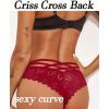 image:imageAvidlove Womens Underwear Lace Cheeky Panties Criss Cross Back Bikini Thongs Sexy UndiesBurgundy