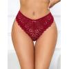 image:imageAvidlove Womens Underwear Lace Cheeky Panties Criss Cross Back Bikini Thongs Sexy UndiesBurgundy