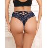 image:imageAvidlove Womens Underwear Lace Cheeky Panties Criss Cross Back Bikini Thongs Sexy UndiesDark Blue