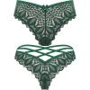 image:imageAvidlove Womens Underwear Lace Cheeky Panties Criss Cross Back Bikini Thongs Sexy UndiesDark Green