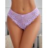 image:imageAvidlove Womens Underwear Lace Cheeky Panties Criss Cross Back Bikini Thongs Sexy UndiesPurple1 Pack