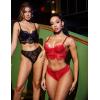 image:imageAvidlove Womens Underwear Lace Cheeky Panties Criss Cross Back Bikini Thongs Sexy UndiesRed
