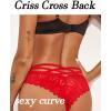 image:imageAvidlove Womens Underwear Lace Cheeky Panties Criss Cross Back Bikini Thongs Sexy UndiesRed
