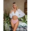 image:imageAvidlove Womens Underwear Lace Cheeky Panties Criss Cross Back Bikini Thongs Sexy UndiesRose Pink1 Pack