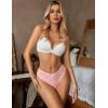 image:imageAvidlove Womens Underwear Lace Cheeky Panties Criss Cross Back Bikini Thongs Sexy UndiesRose Pink1 Pack