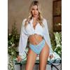 image:imageAvidlove Womens Underwear Lace Cheeky Panties Criss Cross Back Bikini Thongs Sexy UndiesSky Blue1 Pack