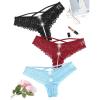 image:imageAvidlove Lace Panties for Women Rhinestone Cheeky Briefs Criss Cross String Hipster UnderwearBlack burgundy light Blue