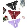 image:imageAvidlove Panties for Women Sexy Cheeky Underwear Criss Cross Lace Hipster PantyBlack burgundy lavender