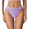 image:imageAvidlove Sexy Panties for Women Lace Cheeky Underwear Low Rise T Back Hipster Thong 13 PackLilac