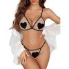 image:imageAvidlove Women Lingerie Set Sexy Bra and Panty Sets Heart Lingerie 2 Piece LingerieBlack