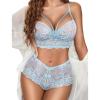image:imageAvidlove Women Lingerie Sets Sexy Lace Bra and Panty Sets 2 Piece Lace Babydoll Outfits SXXLLight Blue