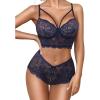 image:imageAvidlove Women Lingerie Sets Sexy Lace Bra and Panty Sets 2 Piece Lace Babydoll Outfits SXXLNavy Blue