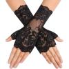 image:imageAvidlove Women Short Lace Gloves Fingerless Bridal Wrist Glove Opera Evening Wedding Tea Party Prom Cosplay Gothic ClothesBlack