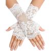 image:imageAvidlove Women Short Lace Gloves Fingerless Bridal Wrist Glove Opera Evening Wedding Tea Party Prom Cosplay Gothic ClothesWhite