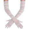image:imageAvidlove Womens Long Sheer Gloves Tulle Mesh Gloves 1920s Wedding Opera Tea Party Dance GloveWhite