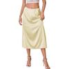 image:imageAvidlove Womens Satin Half Slip 36 Lace Long Underskirt SXXLBeige