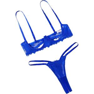 image:imageAvidlove Lingerie Set For Women Lace Bra and Panty Set Sexy Underwire Lingerie SetBlue