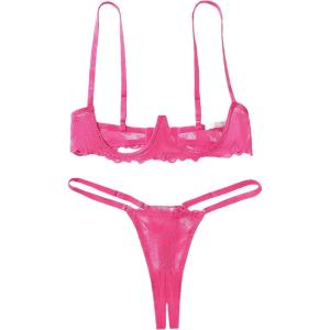 image:imageAvidlove Lingerie Set For Women Lace Bra and Panty Set Sexy Underwire Lingerie SetRose Red