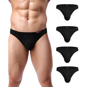 image:imageAvidlove Mens Bikini Underwear Low Rise Briefs Microfiber Underpants 4 PackBlack
