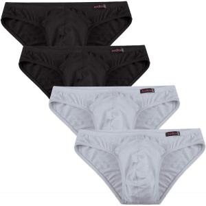 image:imageAvidlove Mens Bikini Underwear Low Rise Briefs Microfiber Underpants 4 PackBlackGrey