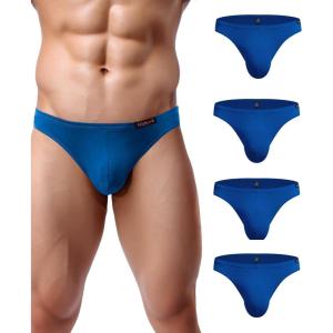 image:imageAvidlove Mens Bikini Underwear Low Rise Briefs Microfiber Underpants 4 PackSky Blue