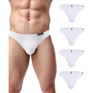 image:imageAvidlove Mens Bikini Underwear Low Rise Briefs Microfiber Underpants 4 PackWhite