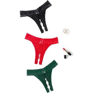 image:imageAvidlove Sexy Panties for Women Lace Cheeky Underwear Low Rise T Back Hipster Thong 13 PackBlackredgreen