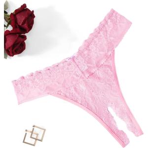 image:imageAvidlove Sexy Panties for Women Lace Cheeky Underwear Low Rise T Back Hipster Thong 13 PackPink
