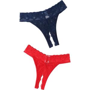 image:imageAvidlove Sexy Panties for Women Lace Cheeky Underwear Low Rise T Back Hipster Thong 13 PackRednavy Blue