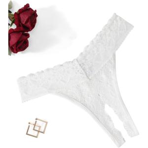 image:imageAvidlove Sexy Panties for Women Lace Cheeky Underwear Low Rise T Back Hipster Thong 13 PackWhite