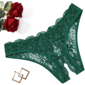 image:imageAvidlove Women Lace Panties Floral Lace Briefs Sexy Hollow Out Bow Underwear 14 PackGreen