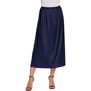 image:imageAvidlove Womens Satin Half Slip 36 Lace Long Underskirt SXXLNavy