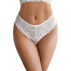 image:imageAvidlove Womens Underwear Lace Cheeky Panties Criss Cross Back Bikini Thongs Sexy UndiesWhite